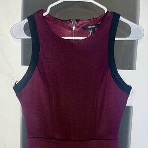 Forever 21 Burgundy and Black Mini Dress